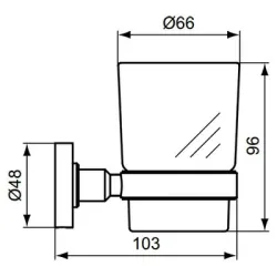 Стакан Ideal Standard IOM матовое стекло