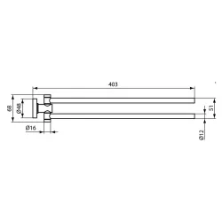 Полотенцедержатель Ideal Standard IOM двойной