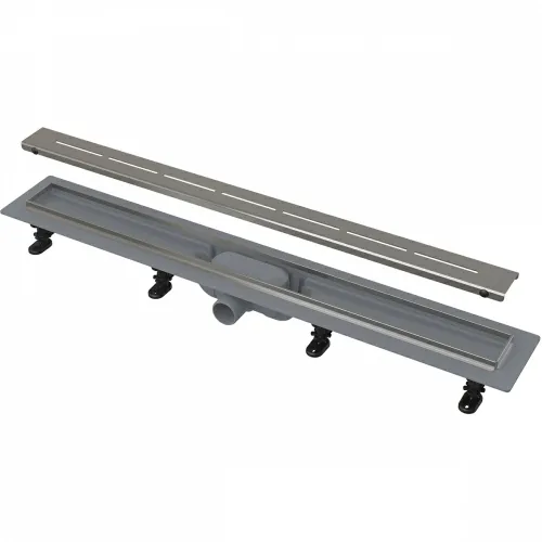 Душевой лоток AlcaPlast APZ18 850 Simple, со стальным бортиком и решеткой