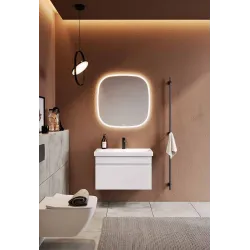 Зеркало с подсветкой и подогревом Aqwella Aura 80x80x3 см (ШxВxГ)