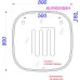 Зеркало с подсветкой и подогревом Aqwella Aura 80x80x3 см (ШxВxГ)