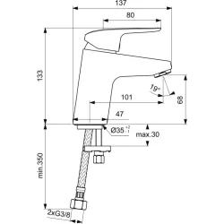 Смеситель Ideal Standard Ceraflex  для раковины