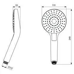 Душевая лейка Ideal Standard Idealrain Evo Round L3