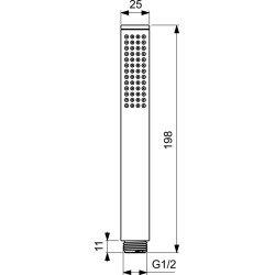 Душевая лейка Ideal Standard IDEALRAIN Black  (латунь)