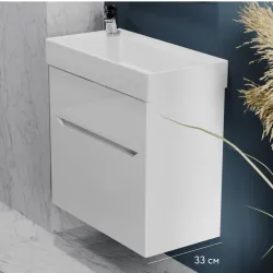Тумба Raval Brik 65x33 подвесная белая