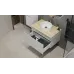 Тумба Jorno Cossety 80x50 подвесная, белый/дуб мавелла голд