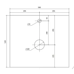 Тумба Raval Decent 60x52 подвесная антрацит