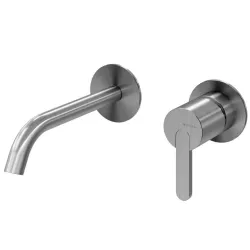 Внешняя часть смесителя X-Alpha для раковины. Длина излива 150 мм Satin stainless steel
