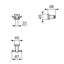 Ideal Standard IOM Square Двойной крючок для одежды