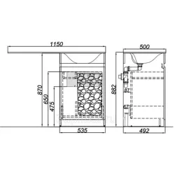 Напольная тумба Aqwella Forma 53.5x87x49 см (ШxВxГ) Белый