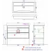 Комплект напольной тумбы Aqwella Fargo 101x46 см, дерево темное с умывальником Фостер 1010