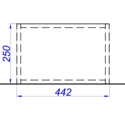 Комплект ножек Aqwella Fargo 1.8x25x44 см (ШxВxГ) Черный