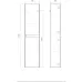 Подвесной пенал Aqwella Geometria 35x150x25 см (ШxВxГ) Белый