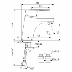 Раковина Ideal Standard Strada  60x44 см