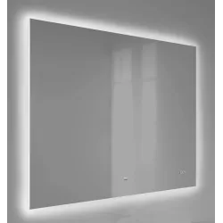 Зеркало Raval Kvadro 100x80 (ШxВ) с подсветкой и часами