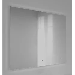 Зеркало Raval Kvadro 100x80 (ШxВ) с подсветкой и часами