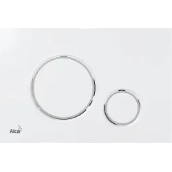 Кнопка управления Alcaplast (белая/хром)
