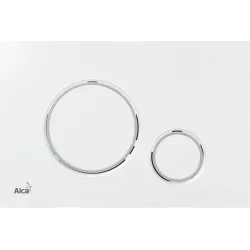 Кнопка управления Alcaplast (белая/хром)