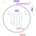 Зеркало с подсветкой и подогревом Aqwella Moon 80x80x3 см (ШxВxГ)