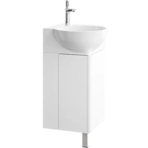 Комплект напольной тумбы Aqwella Porto 35.5x66x35.5 см, белый с умывальником Дельта