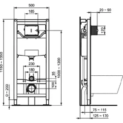 Система инсталляции для унитазов Ideal Standard Prosys Frame 120 M