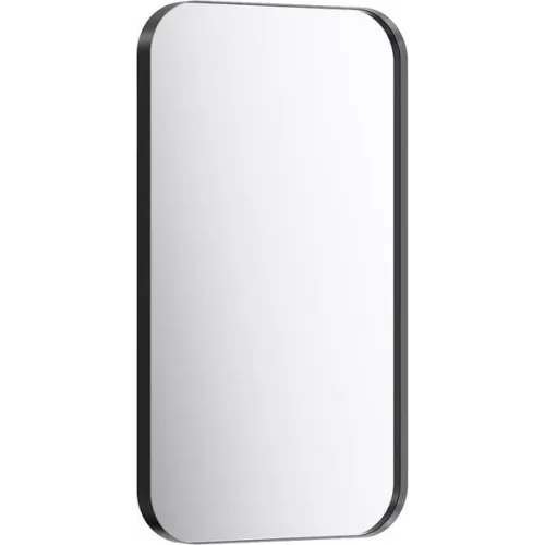 Зеркало в металлической раме Aqwella RM 50x90x4 см (ШxВxГ) Черный