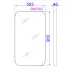 Зеркало в металлической раме Aqwella RM 50x90x4 см (ШxВxГ) Белый