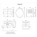 Комплект подвесной тумбы Aqwella Smart 80x39 см, ,бетон светлый с умывальником Moduo Slim 80