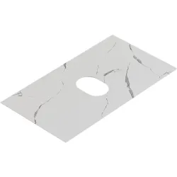 Столешница из керамогранита Aqwella 814х476мм, мрамор белый