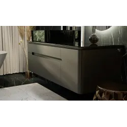 Тумба Jorno Shine 120x50 подвесная антрацит, с подсветкой