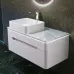 Тумба Jorno Shine 90x50 подвесная белая, с подсветкой
