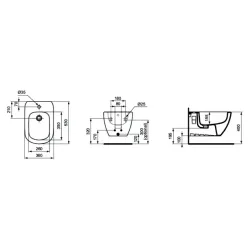 Биде подвесное Ideal Standard Tesi (старый арт. T355201)