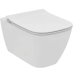Подвесной унитаз Ideal Standard i.life B с технологией RimLS+ с тонким сиденьем Soft-close
