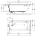 Прямоугольная ванна Ideal Standard i.life 150х70 см