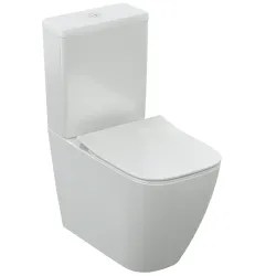 Напольный безободковый пристенный унитаз Ideal Standard i.life S с бачком и крышкой Soft-close