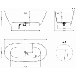 Ванна отдельностоящая LoveForm LOFO 170x80 Gelcoat белый глянцевый
