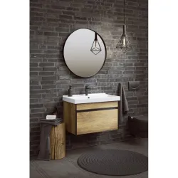 Подвесная тумба Aqwella Urban 76.5x46x44 см (ШxВxГ) Дерево темное