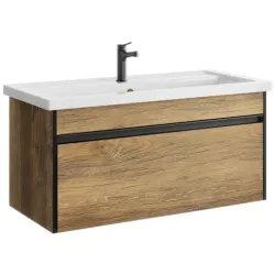 Подвесная тумба Aqwella Urban 96.5x46x43.5 см (ШxВxГ) Дерево темное