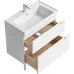 Комплект напольной тумбы Aqwella Vancouver 81x46 см, белый с умывальником Грэмми 81