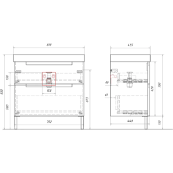 Напольная тумба Aqwella Vancouver 79.2x77x44.6 см (ШxВxГ) Белый