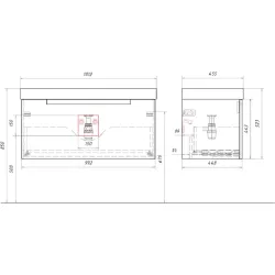 Подвесная тумба Aqwella Vancouver 99.2x45.5x44.8 см (ШxВxГ) Белый
