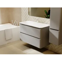 Тумба Raval Welto 100x45 см с 2 ящ. Подвесная Светло-серая