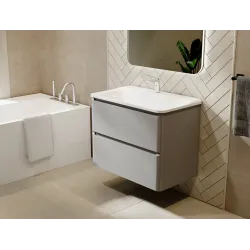 Тумба Raval Welto 60x45 см с 2 ящ. Подвесная светло-серая