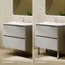 Тумба Raval Welto 80x45 см с 2 ящ. Подвесная светло-серая