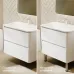 Тумба Raval Welto 80x45 см с 2 ящ. Подвесная Белая