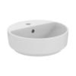 I.LIFE O Раковина-чаша круглая 40 см, 1 отверстие под смеситель, с отверстием перелива, без крепежа
