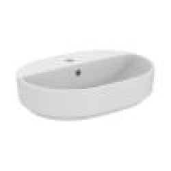 I.LIFE O Раковина-чаша овальная 55х36 см, 1 отверстие под смеситель, с отверстием перелива, без крепежа