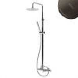 Душевая система с наливом на ванну и верхней лейкой из латуни Ø300 мм Leaf 167 283 1MG Gunmetal