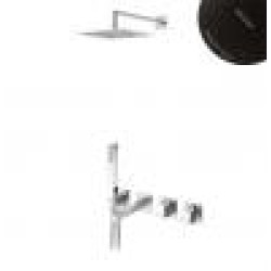 Система скрытого монтажа Bruma Escudo на 3 потока Set 102 140 2NS (2)-straight , верхний душ 300x300мм Night Sky