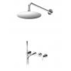 Система скрытого монтажа Bruma Leaf на 3 потока Set 167 312 3CR, верхний душ 300мм Chrome